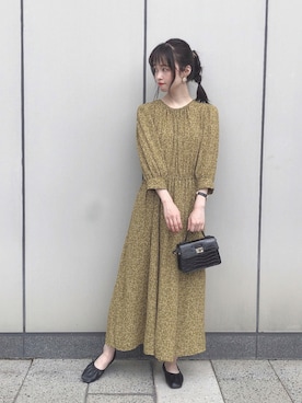 「ピスタチオ」｜「アイテム（パンプス）」を使った、˚࿀̊˚さん（レディース・158cm）の秋コーディネート
