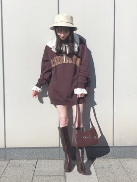 ˚࿀̊˚さん(レディース・158cm)の冬コーディネート