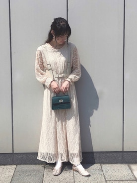 「SLURR（スラ―）のアイテム（ワンピース/ドレス）」を使った、˚࿀̊˚さん（レディース・158cm）の秋コーディネート