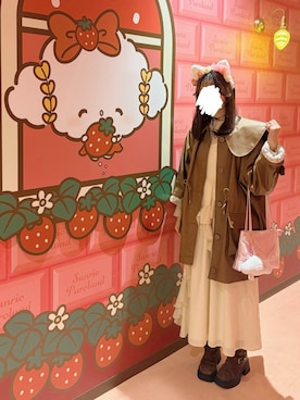 「アイテム（ノーカラージャケット）」を使った、あこさん（レディース・159cm）の秋コーディネート