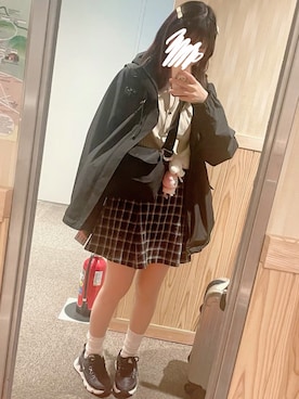 「アイテム（マウンテンパーカー）」を使った、あこさん（レディース・159cm）の秋コーディネート