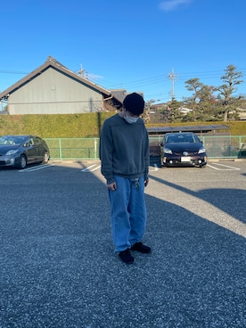 「坩堝（ルツボ）のアイテム」を使った、山田とおるさん（メンズ・173cm）の冬コーディネート