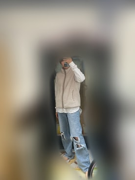 「ZARA（ザラ）のアイテム（パンツ、ブルー系）」を使った、ふさん（レディース・170cm）の秋コーディネート