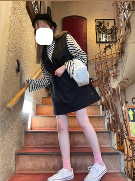 「へザー」｜「アイテム（レッグウェア）」を使った、ハルカさん（レディース・162cm）の秋コーディネート