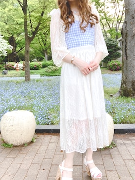 「Allamanda（アラマンダ）のアイテム」を使った、yuumiさん（レディース・158cm）の春コーディネート