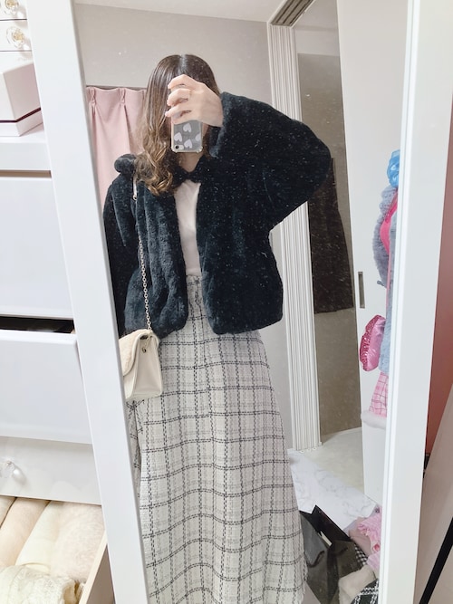 セール】【WEB限定】フェザー配色襟付ニット[大人 可愛い フェミニン