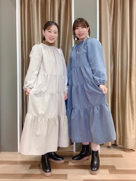 「ELENCARE DUE（エレンカーレデュエ）のアイテム（ワンピース/ドレス）」を使った、natsuさん（レディース・161cm）の秋コーディネート
