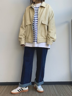 「ANAP（アナップ）のアイテム（ブルゾン）」を使った、Nakamuraさん（レディース・157cm）の冬コーディネート