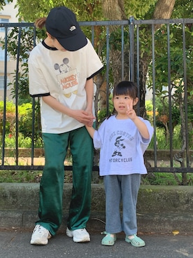 「ミッキーT」｜「アイテム（オールインワン・サロペット）」を使った、Nakamuraさん（レディース・157cm）の春コーディネート