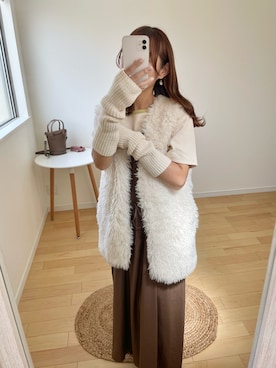 「OZOC（オゾック）のアイテム（ワンピース/ドレス）」を使った、みぃさん（レディース・157cm）の秋コーディネート