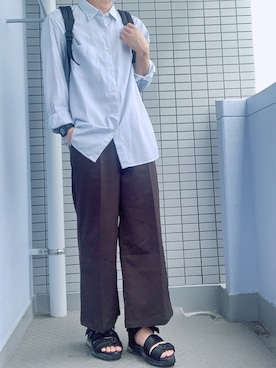 「Adoon plain（アドーンプレーン）のアイテム（パンツ）」を使った、［Shion］さん（メンズ・177cm・20代）の夏コーディネート