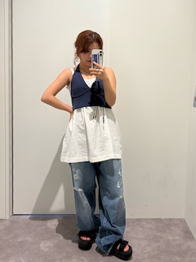 「アイテム（スマホグッズ）」を使った、AIRIさん（レディース・146cm）の夏コーディネート