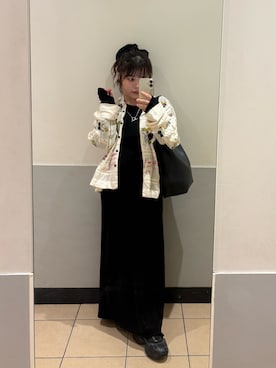 「刺繍」｜AIRIさん（レディース・146cm）の春コーディネート