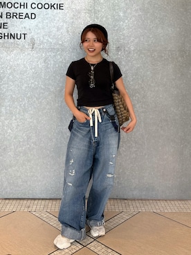 「アイテム（ニットキャップ/ビーニー）」を使った、AIRIさん（レディース・146cm・20代）の夏コーディネート