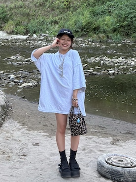 「アイテム（帽子）」を使った、AIRIさん（レディース・146cm・20代）の夏コーディネート