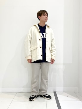「アイテム（スウェット、ブルー系）」を使った、シュンさん（メンズ・165cm）の冬コーディネート