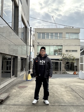 「Y-3（ワイスリー）のアイテム（キャップ）」を使った、ポテチチップさん（メンズ・173cm）の秋コーディネート