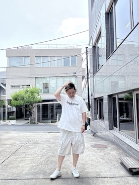 「ATON（エイトン）のアイテム」を使った、ポテチチップさん（メンズ・173cm）の夏コーディネート