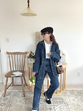 「アイテム（セットアップ）」を使った、norisandesukaさん（レディース・166cm）の春コーディネート