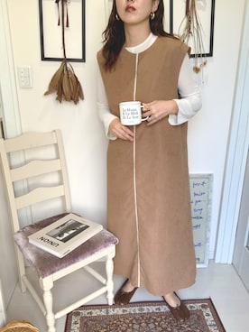 「UNIQLOコーデ」｜「アイテム（ワンピース/ドレス）」を使った、norisandesukaさん（レディース・166cm）の秋コーディネート