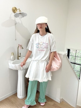 「アイテム（ハンチング/ベレー帽）」を使った、norisandesukaさん（レディース・166cm）の秋コーディネート