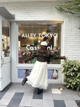 「アイテム（ハンチング/ベレー帽）」を使った、norisandesukaさん（レディース・166cm）の秋コーディネート