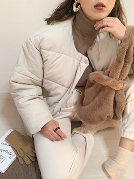 「ABITOKYO（アビトーキョー）のアイテム（ジャケット/アウター）」を使った、norisandesukaさん（レディース・166cm）の冬コーディネート