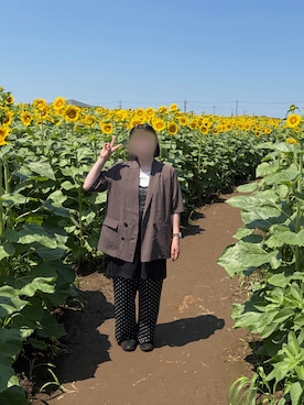 「GU（ジーユー）のアイテム（スニーカー）」を使った、uniさん（レディース・154cm）の夏コーディネート