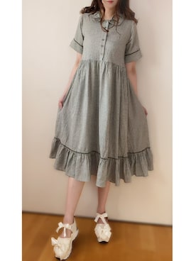 「merry jenny（メリージェニー）のレースダブルリボンスニーカー（その他シューズ）」を使った、るんさん（レディース・162cm）の夏コーディネート