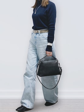 「GIANNI CHIARINI（ジャンニ キアリーニ）のアイテム」を使った、Mewさん（レディース・159cm）の冬コーディネート