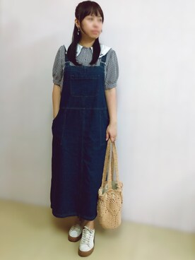 「MEIER.Q（マイヤーキュー）のアイテム（ワンピース/ドレス）」を使った、Claire Tsaiさん（レディース・163cm）の秋コーディネート