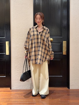 「SOAC（ソーク）のSOAC/Drop Chain Short Necklace（ネックレス、シルバー系）」を使った、mmさん（レディース・160cm）の春コーディネート