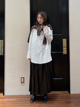 「ナノユニバース」｜mmさん（レディース・160cm）の秋コーディネート