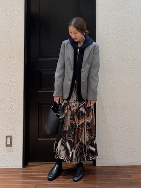 「ナノユニバース」｜mmさん（レディース・160cm）の秋コーディネート
