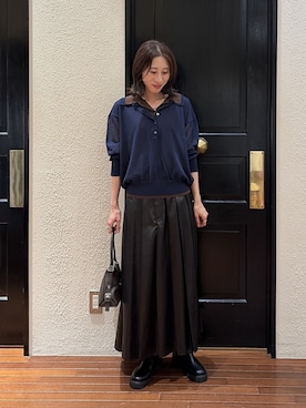 「ナノユニバース」｜mmさん（レディース・160cm）の秋コーディネート