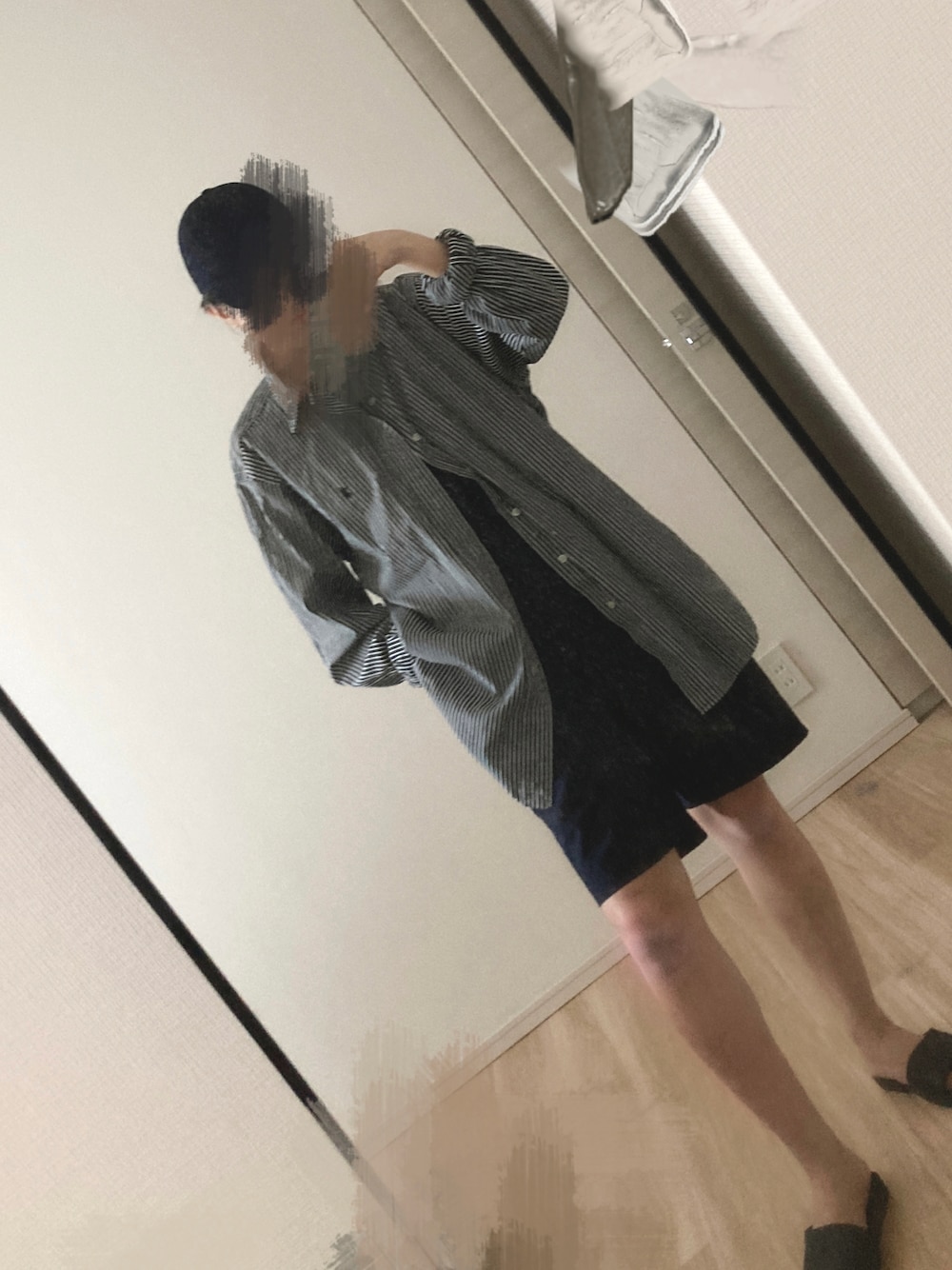 「UNIQLO、popeye」｜「UNIQLOのアイテム（その他パンツ、ブルー系）」を使った、yuki 記録さん（レディース・160cm）の夏コーディネートの1枚目の写真