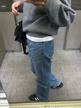 「アイテム（デニムパンツ）」を使った、yuki 記録さん（レディース・160cm）の秋コーディネート