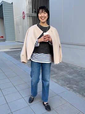 「SHENERY」｜「アイテム（その他アウター）」を使った、KOSUGI_162cmさん（レディース・162cm）の秋コーディネート