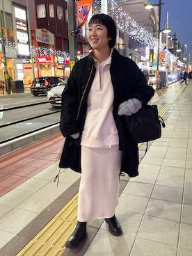 「SHENERY（シーナリー）のアイテム（モッズコート）」を使った、KOSUGI_162cmさん（レディース・162cm）の冬コーディネート