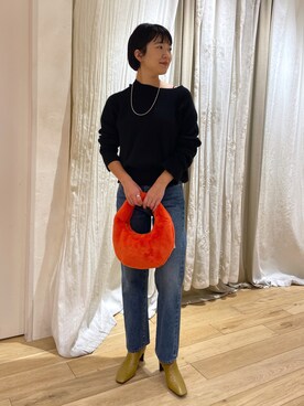 「オフタートルニット」｜KOSUGI_162cmさん（レディース・162cm）の秋コーディネート