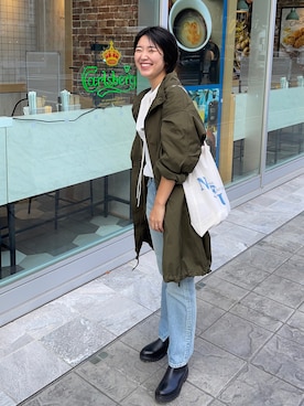 「SHENERY（シーナリー）のアイテム（モッズコート）」を使った、KOSUGI_162cmさん（レディース・162cm）の秋コーディネート