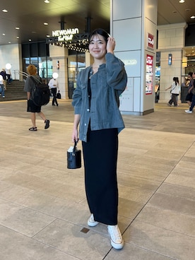 「SHENERY」｜「アイテム（デニムジャケット）」を使った、KOSUGI_162cmさん（レディース・162cm）の秋コーディネート
