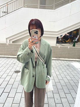 CLANE（クラネ）の「MIX COLOR BELT JACKET（テーラードジャケット