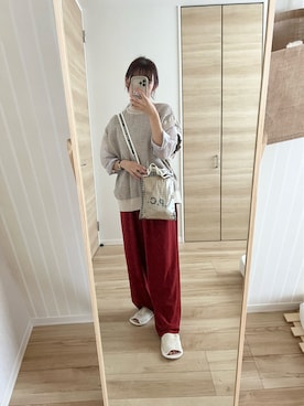 「CLANE（クラネ）のアイテム（ベスト）」を使った、haruさん（レディース・160cm）の秋コーディネート