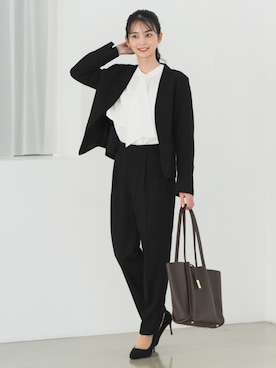 「アイテム（スーツジャケット）」を使った、CELEN_STAFFさん（レディース・160cm）の秋コーディネート