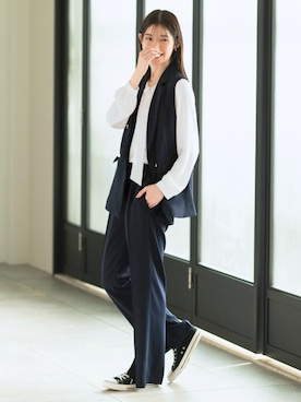 「アイテム（スーツパンツ）」を使った、CELEN_STAFFさん（レディース・167cm）の秋コーディネート