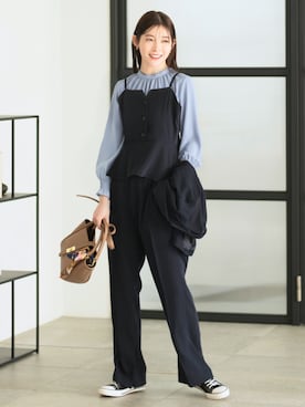 「アイテム（スーツパンツ）」を使った、CELEN_STAFFさん（レディース・167cm）の秋コーディネート