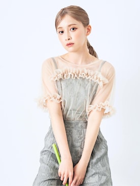 「アイテム（パンツドレス）」を使った、CELEN_STAFFさん（レディース・154cm）の夏コーディネート