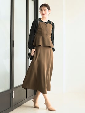 「アイテム（スーツベスト）」を使った、CELEN_STAFFさん（レディース・167cm）の秋コーディネート