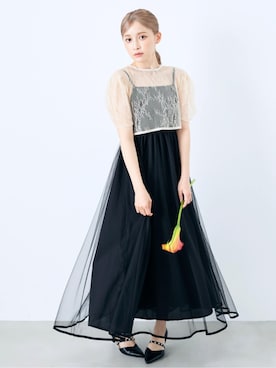「アイテム（ドレス）」を使った、CELEN_STAFFさん（レディース・154cm）の夏コーディネート